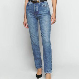 Reformation Petite Cynthia High Rise Straight Jeans